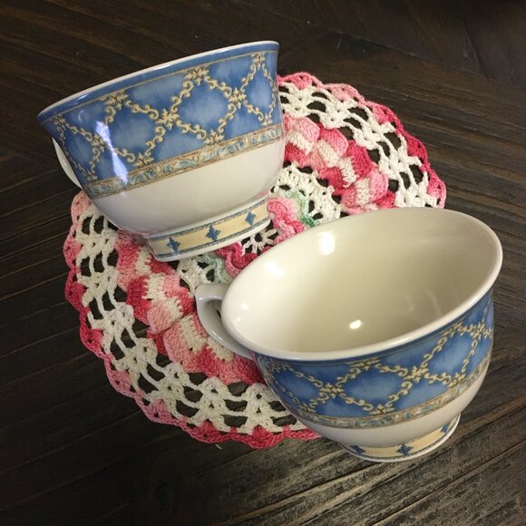 Churchill 'Ports of Call' Jeff Banks Two Matching Cups and Saucers - Picture 10 of 13